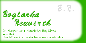 boglarka neuvirth business card